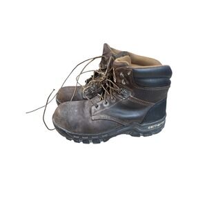 Carhartt Mens CMF6366 Waterproof Work Boots Size 8M Brown Leather Steel‎ Toe